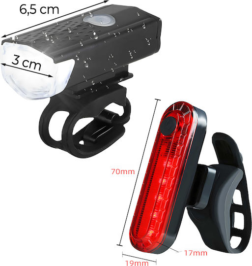 S207 Wiederaufladbar Fahrradlicht-Set