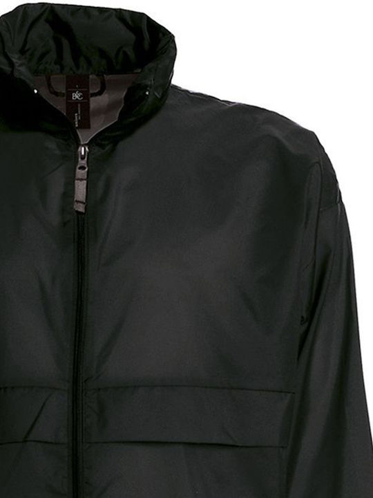 B&C JU800 Herren Winter Jacke Lässig Winddicht Schwarz JU800-002