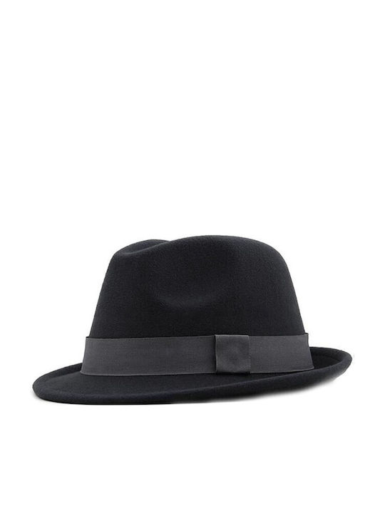 Felted Women's Fedora Hat Black