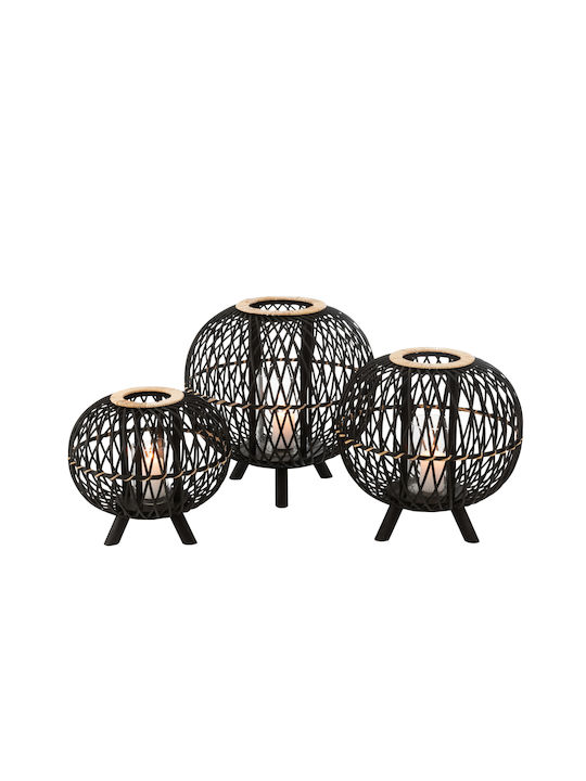 Jolipa Φαναράκι Bamboo Μαύρο 43x43x43εκ.