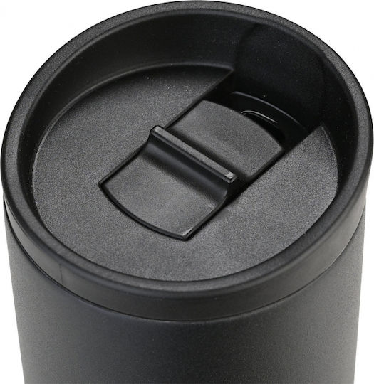 Estia Travel Mug Save The Aegean Recyclable Glass Thermos Stainless Steel BPA Free 500ml MIDNIGHT BLACK