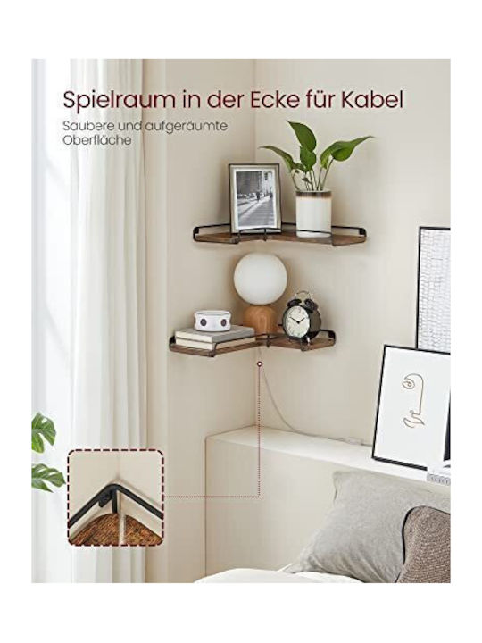 Corner Wall Shelf Gray 40x29x14 cm