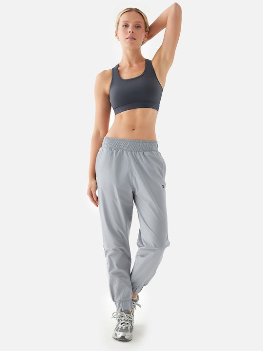 Superstacy Hohe Taille Damen-Sweatpants Jogger Gray