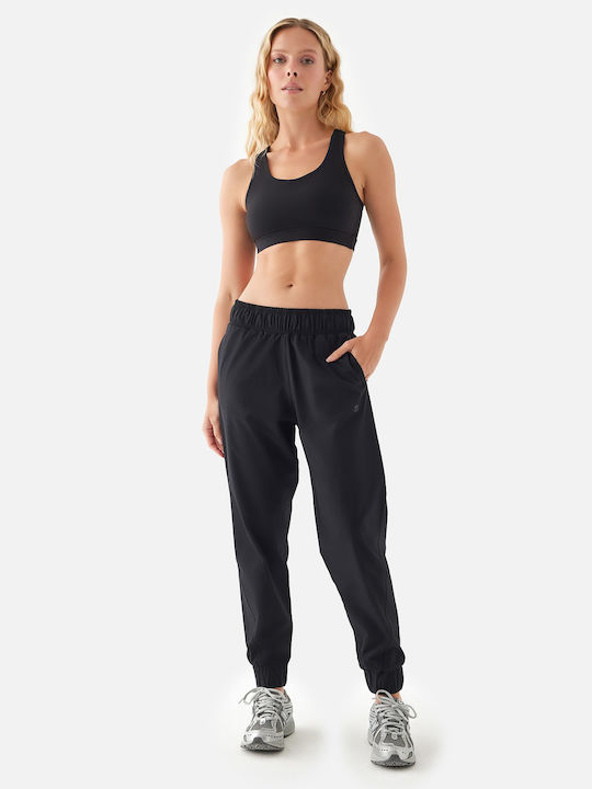 Superstacy Hohe Taille Damen-Sweatpants Jogger Schwarz