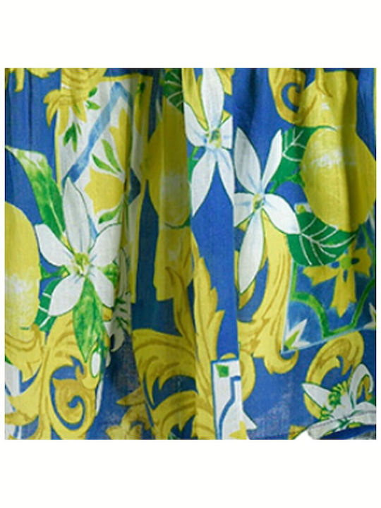 Ble Resort Collection Γυναικείο Φόρεμα Παραλίας Μπλε/κιτρινο