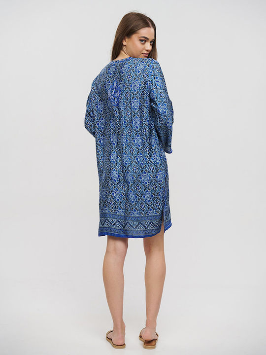 Ble Resort Collection Damen Kaftan Strand Blue