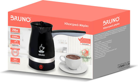 Bruno Electric Greek Coffee Pot 1000W with Capacity 250ml Black