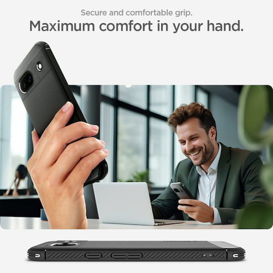 Spigen Rugged Armor Задна корица Силикон 2мм Черен (Google Pixel 8a)