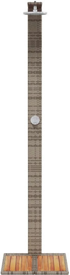 vidaXL Pool Shower Made of Natural Wood 224x55x50cm Gray
