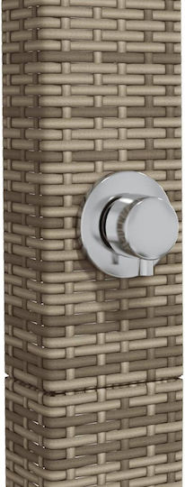 vidaXL Pool Shower Made of Natural Wood 224x55x50cm Gray