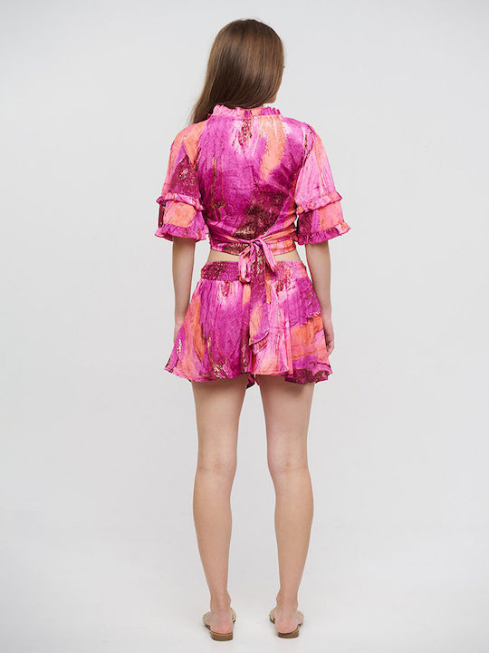 Ble Resort Collection Женско Къси панталони Плажно облекло Purple/pink