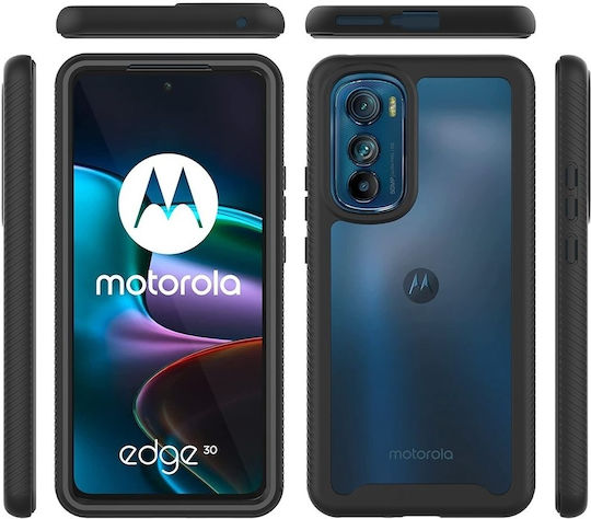 HappyCase 360 Full Cover Plastic / Silicone 2mm Black (Motorola Edge 30)