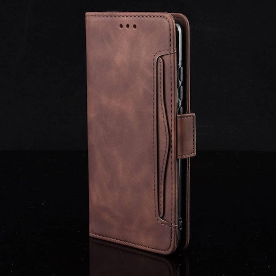 Back Cover Synthetic Leather / Plastic Magnetic Brown (Honor 50 Pro)