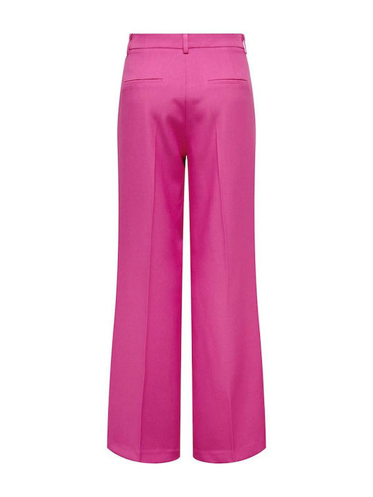 Only Women's Fabric Trousers in Regular Fit Raspberry Rose