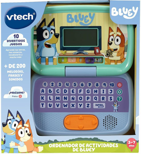 Vtech Bluey Mon ordi Interactif (ES) Електронен детски образователен лаптоп/таблет за 3++ години