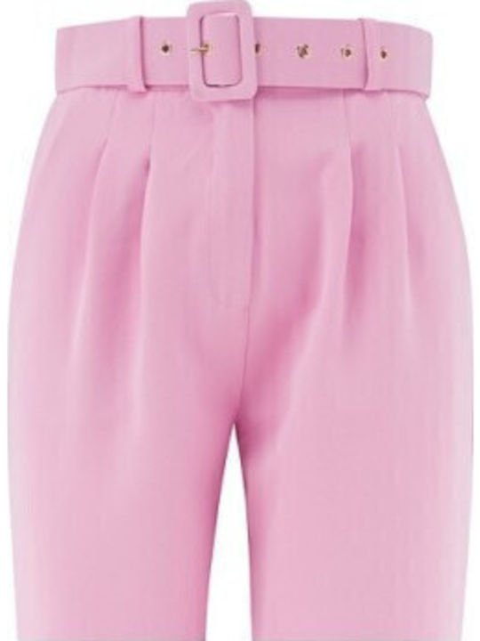 Women's Fabric Trousers Pink