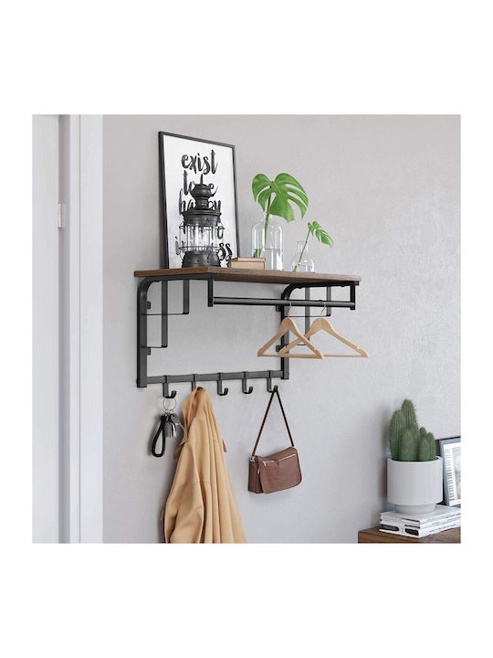 Ράφι Τοίχου Wooden 70x6x36εκ.