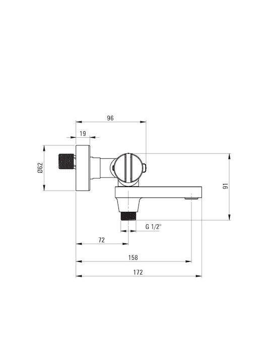 Deante Mischung Bade- / Duscharmatur Badewanne Thermostatische Silber