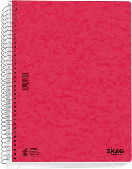 Skag Spiral Notebook Ruled B5 90 Sheets 3 Subjects Basic Blue 1pcs