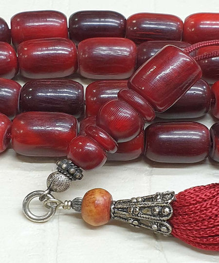 Roloi Komboloi Horn Worry Beads Red 44cm
