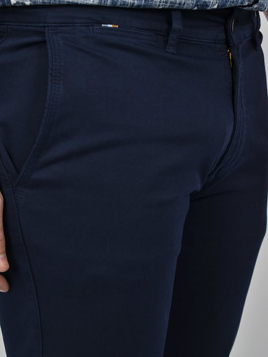 Herrenhosen Chinos Schlank Fit Blau