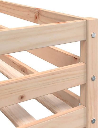 Kids Bed Loft Bed Single Pink for Mattress 90x200cm