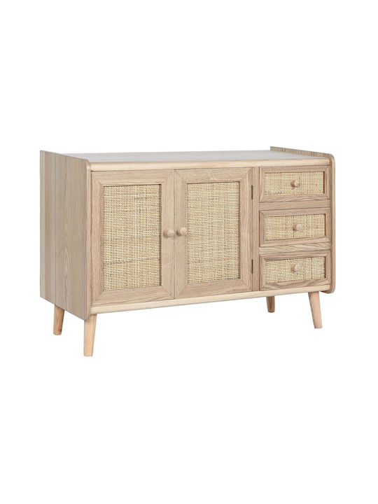 Sideboard Wooden with Drawers Natural 90x35x61cm