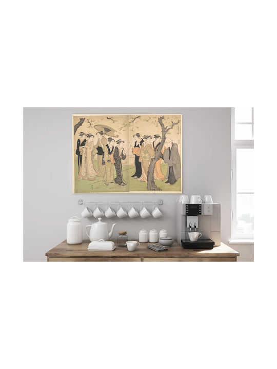 Group Six Geisha Under Cherry Πίνακας σε Καμβά 170x115cm