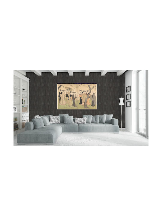 Group Six Geisha Under Cherry Πίνακας σε Καμβά 100x70cm