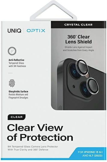 Uniq Optix Camera Protection Tempered Glass Transparent for the iPhone 15, 15 Plus