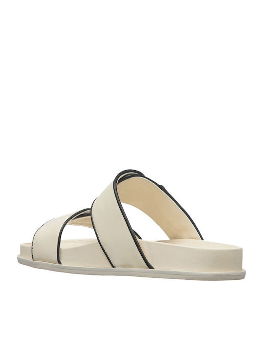 Women's Flat Sandals in Beige Color