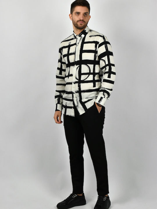 Makan Men's Shirt Long Sleeve White