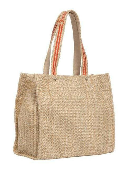 Juicy Couture Straw Beach Bag with Wallet Beige