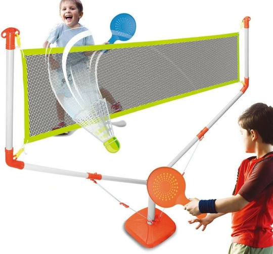 Set de badminton pentru copii Zola, cu plasă, rachete și minge din plastic