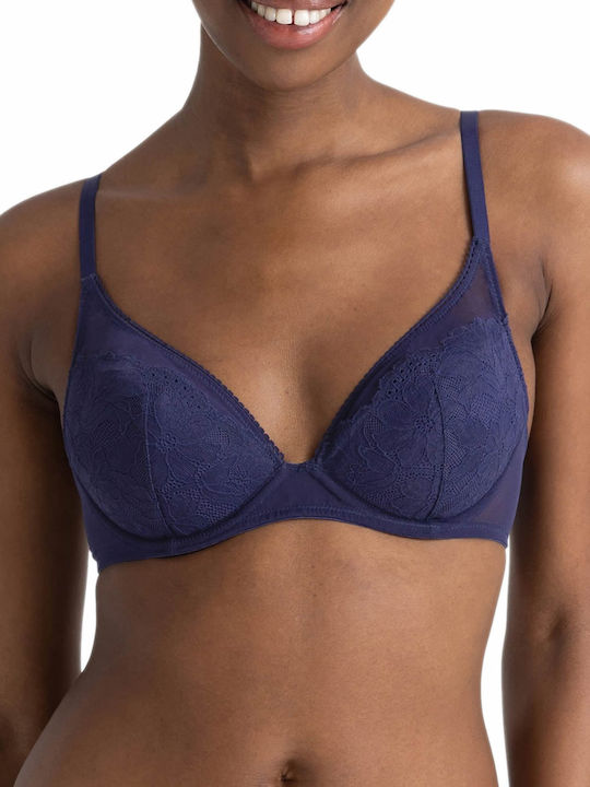 Dorina Melanie Eco Plunge Plunge Bra with Light Padding Underwire Purple