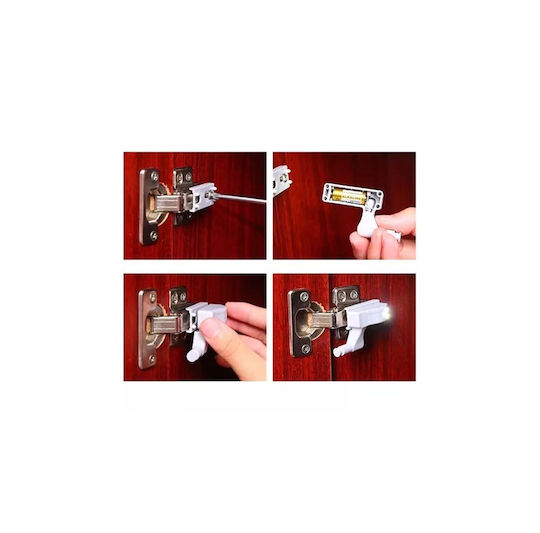 Soulima LED Light Hinge for Cabinets with Battery Powered 1pcs