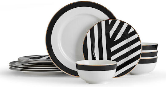 Mikasa White Porcelain Dinnerware Set 12pcs