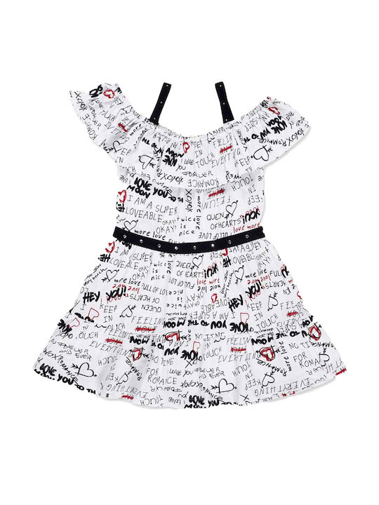 Nath Kids Mädchen Kleid WHITE KG06D402W1