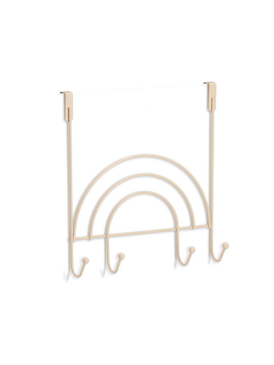 Zeller Door Hook 4 Slots Metallic 32x10x33cm