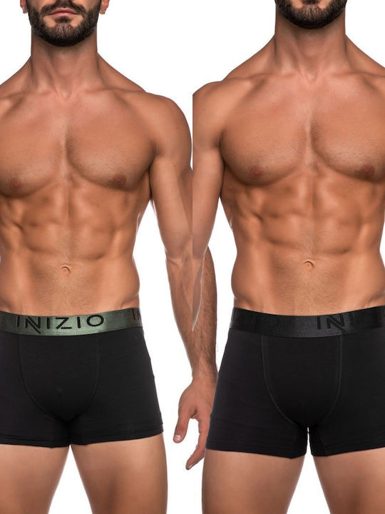 Inizio Men's Boxers Black 2Pack