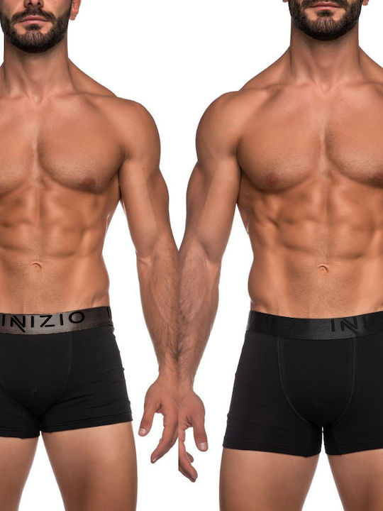 Inizio Men's Boxers Black-bronze 2Pack