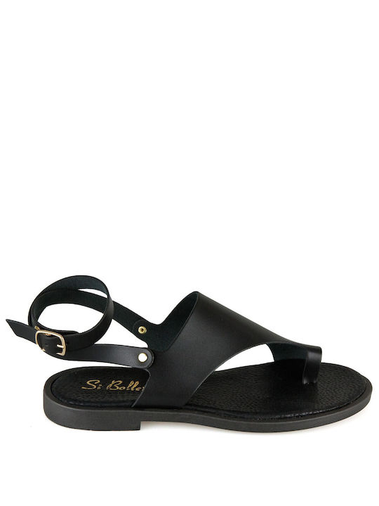 Silia D Handmade Leather Women's Sandals Black