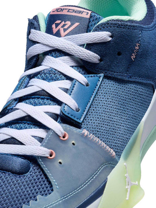 One Take 5 Low Basketball Shoes Stone Blue / Mystic Navy / Midnight Navy / Bleached Coral