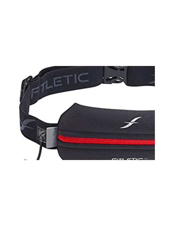 Fitletic Single Race Pouch Ανδρικό Τσαντάκι Μέσης για Τρέξιμο Μαύρο