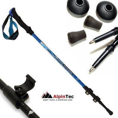 AlpinPro Telescopic Aluminum Fast Lock Trekking Pole Pathfinder 6061 F Lock Blue 285gr
