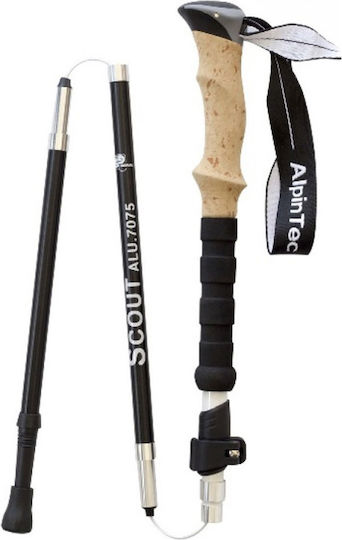 AlpinPro Scout Сгъваеми Трекинг бастуни Алуминиеви 2 броя Червени