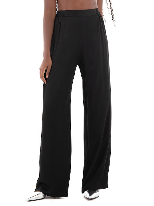 Black & Black Femei Tesatura Pantaloni Negru