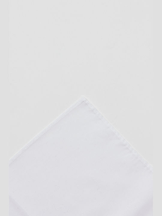 Cotton Pocket Square White Aristoteli Bitsiani