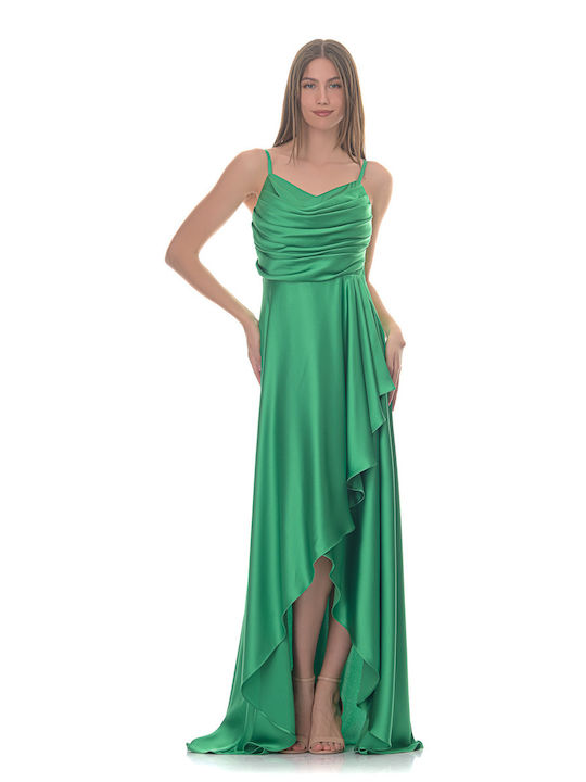 Farmaki Maxi Rochie Satin Green