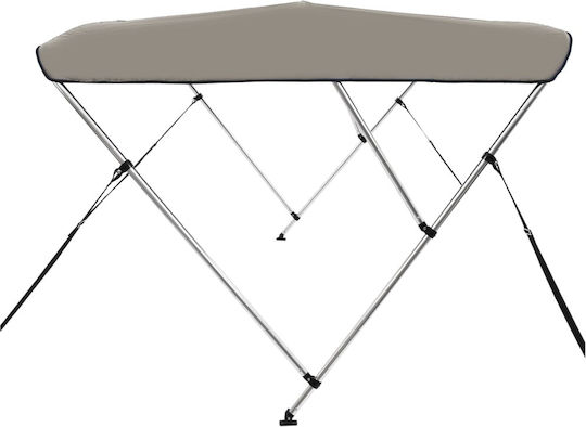 vidaXL Tenta Barca Aluminiu M184xL189xH135cm Gri Culoare